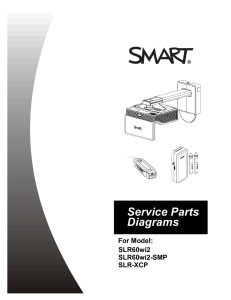 SLR60wi2/SLR60wi2-SMP Service Parts Diagrams