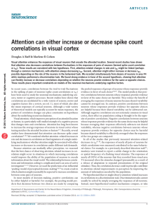 Attention can either increase or decrease spike count correlations in