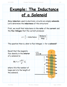 Example: The Inductance of a Solenoid