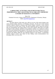 LABORATORY ACTIVITIES AND STUDENTS PRACTICAL