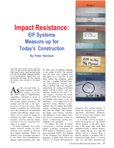 Impact Resistance: EIFS Systems Measure Up for Today`s