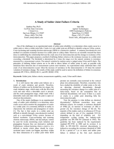 A Study of Solder Joint Failure Criteria
