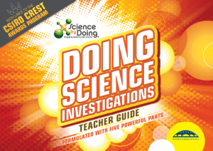 Doing Science Investigations Teacher Guide