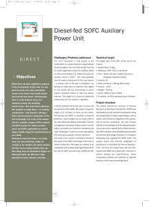 Diesel-fed SOFC Auxiliary Power Unit