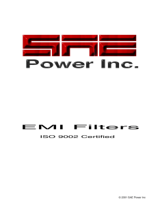 EMI/RFI Filter Catalog