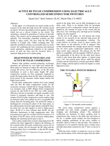 Active RF Pulse Compression Using Electrically Controlled