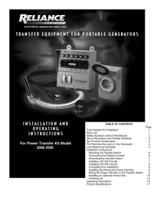 Model 3006HDK - Installation and Operation Instructions