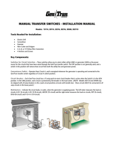 MANUAL TRANSFER SWITCHES