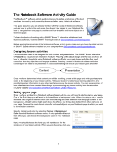 The Notebook Software Activity Guide