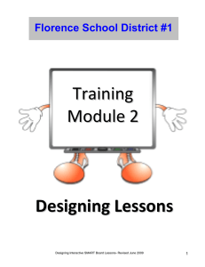 Designing Lessons - Florence School District One