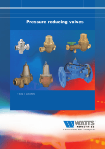 Pressure reducing valves