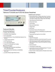 Timer/Counter/Analyzers - FCA3000 Series