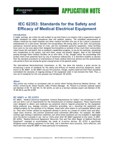 IEC 62353: Standards for the Safety and