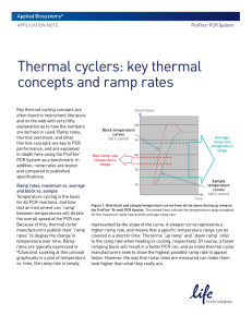 Thermal cyclers: key thermal concepts and ramp rates