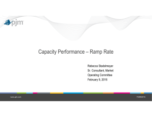 Capacity Performance – Ramp Rate