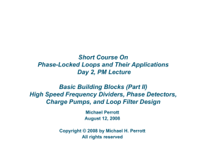 Basic PLL Building Blocks (Part II), High Speed Frequency Dividers