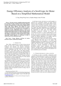 Energy Efficiency Analysis of a Scroll