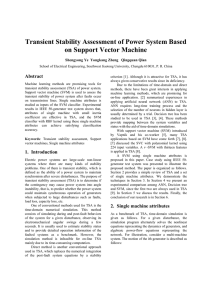 Transient Stability Assessment of Power System