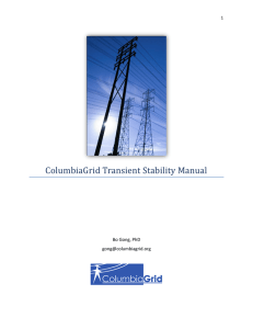 ColumbiaGrid Transient Stability Manual