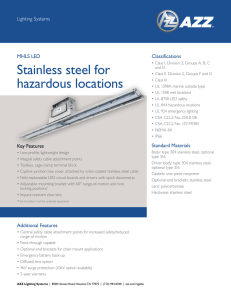 Stainless steel for hazardous locations