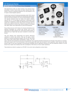 UV Enhanced Series - OSI Optoelectronics