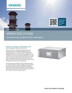 SIPROCESS UV600 - Continuous gas analysis for UV