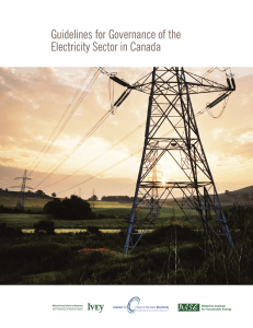 Guidelines for Governance of the Electricity Sector in Canada
