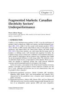 Fragmented Markets: Canadian Electricity Sectors` Underperformance