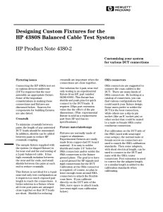 Designing Custom Fixtures for the HP 4380S Balanced Cable Test