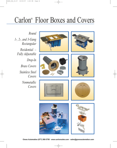 Carlon® Floor Boxes and Covers
