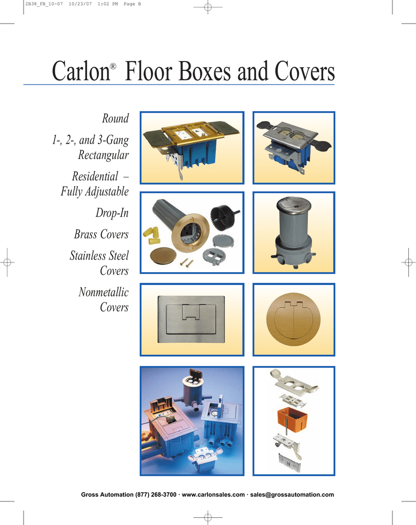 Carlon Floor Boxes And Covers