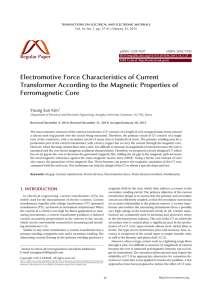 Electromotive Force Characteristics of Current Transformer