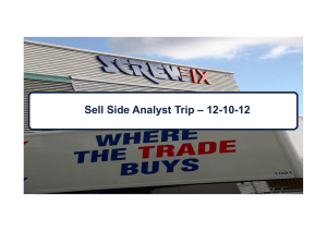 Screwfix Sell Side Trip - 12 October 2012
