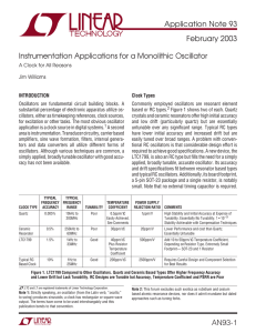 AN93 - Instrumentation Applications for a Monolithic Oscillator: A