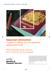 Passport Application Guidance Booklet