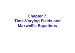 Chapter 7. Time-Varying Fields and Maxwell`s Equations