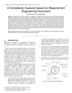 A Complexity measure based on Requirement Engineering Document