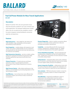 Fuel Cell Power Module for Mass Transit Applications 85 kW