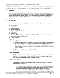 Chapter 3 – Submittal Requirements for Construction Documents