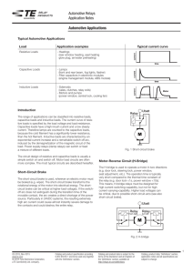 Automotive Relays Application Notes