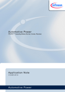 Automotive Power Application Note Automotive Power