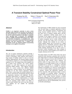 A Transient Stability Constrained Optimal Power Flow