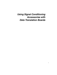 Using Signal Conditioning Accessories with Data Translation Boards
