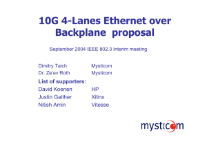 10G 4-Lanes Ethernet over Backplane proposal