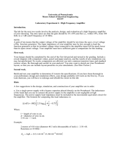 L(µH)= .002l 2.5 log10 4 ld - University of Pennsylvania