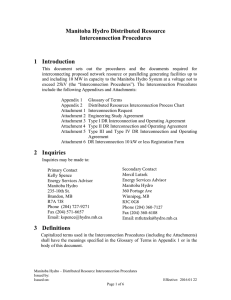 Distributed Resource Interconnection Procedures