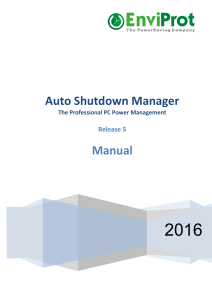 Auto Shutdown Manager Manual