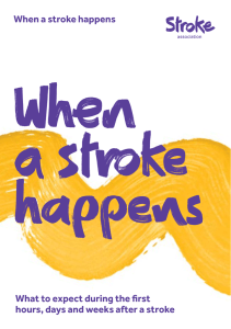 What to expect during the first hours, days and weeks after a stroke