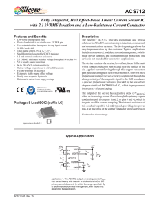 ACS712: Fully Integrated, Hall Effect