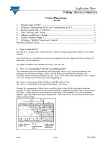 PhotoTriac FAQs